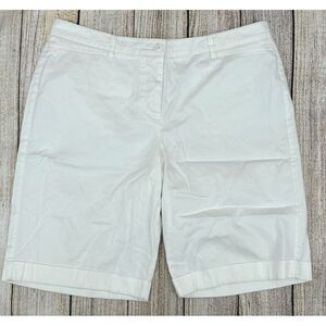 Weekend by Jane Lamerton White Bermuda Shorts‎ Size 16 Hi Rise Button Front